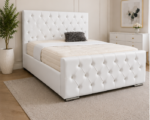White Florida Double Bed with Luxury Design - Elegant Florida Bed Frame for Modern Interiors - Image 3
