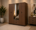 Classic Premium 6 Door Wardrobe with Mirror - Luxury Storage Cabinet with Drawers - Image 2