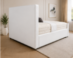 White Florida Bed King Size Frame - Super King Size Bed for Elegant Bedrooms - Luxury Red King Size  Bed - Image 4