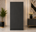 Premium Wooden Wardrobe with 2 Doors, 3 Drawers & Mirror - 2 Doors  Wardrobe with Black Colour - Image 5