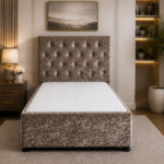 Soft Touch Fabric Single Ottoman Bed Frame