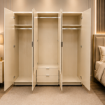 6 Door Wardrobe with Mirror and Drawers - Smart Modern 6 Door Wardrobe with Dual Mirrors - Premium Storage Solution