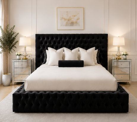 25 King Size Bed - Premium King Size Bed - Ambassador Velvet King Size Bed Frame - Image 1