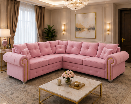 25 Ashwin L Shape Sofa – Premium 5 Seater Sofa - Ashwin 5 Seater Sofa - Image 1