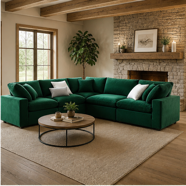 26 Five Seater Sofa - Dylan Corner Sofa – Corner 5 Seater Sofa – Premium Comfort & Style - - Image 1