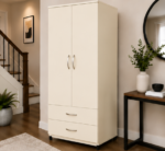 Space Saving Two Door Wardrobe with Two Drawers - Image 2