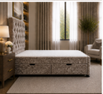 Soft Touch Fabric Single Ottoman Bed Frame - Image 3