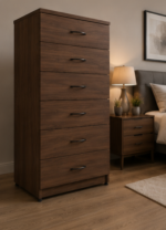 Modern Wide 6 Drawer Cabinet – Premium Wooden 6 Drawer Chest - Image 2