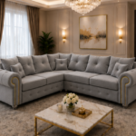 Ashwin Corner Lounge Sofa – Elegant 5 Seater