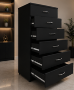 Chest of Six Drawers - Elegant 6 Storage Chest - Spacious Bedroom Chest