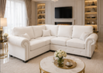 4 Seater Sofa - Ashwin Sofa - Ashwin 4 Seater Sofa - White 4 Seater Corner Sofa - Image 3