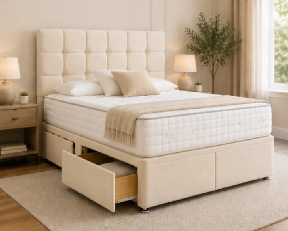 3 Elegant Double Divan Bed – Contemporary Bedroom Design Best Quality Double Divan Bed – Modern & Stylish Bedroom Set - Image 1