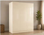 Storage Wardrobe with Two Drawers and 1 Mirror - 4 Door Wardrobe for Family Bedrooms - Image 4