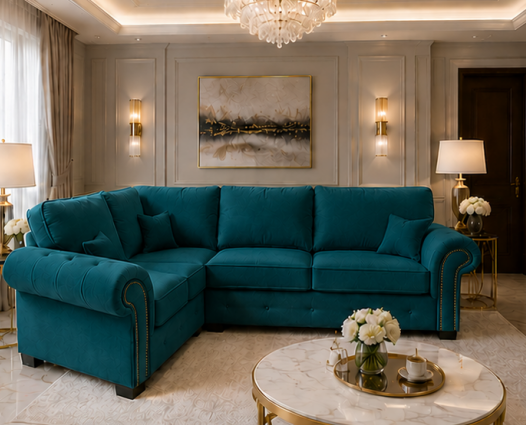 30 Living Room 4 Seater Sofa - Comfortable 4 Seater Corner Sofa - Image 1