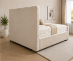 Super King Size Beige Bed Frame - Super King Size Bed for Elegant Bedrooms - Florida Wooden Super King Size Bed with Modern Style - Image 4