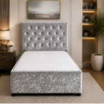 Compact Single Ottoman Bed with Storage Frame
