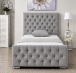 Simple and Stylish Single Bed - Contemporary Single Bed - Florida Single Bed Grey Colour - Image 2