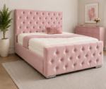Florida Pink King Size Bed for Elegant Bedrooms - Florida Classic King Size Bed with Modern Touch