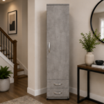 Single Door Wardrobe with Two Storage Drawers - Image 2