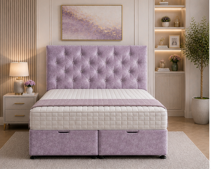37 Designer Double Ottoman Bed Frame - Image 1