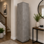 Single Door Wardrobe with Two Storage Drawers - Image 4