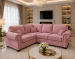 4 Seater Corner Sofa - Pink Fabric sofa - Ashwin Sofa - Image 3