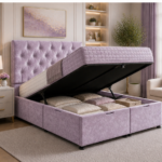 King Size Ottoman Bed with Lift-Up Storage Base