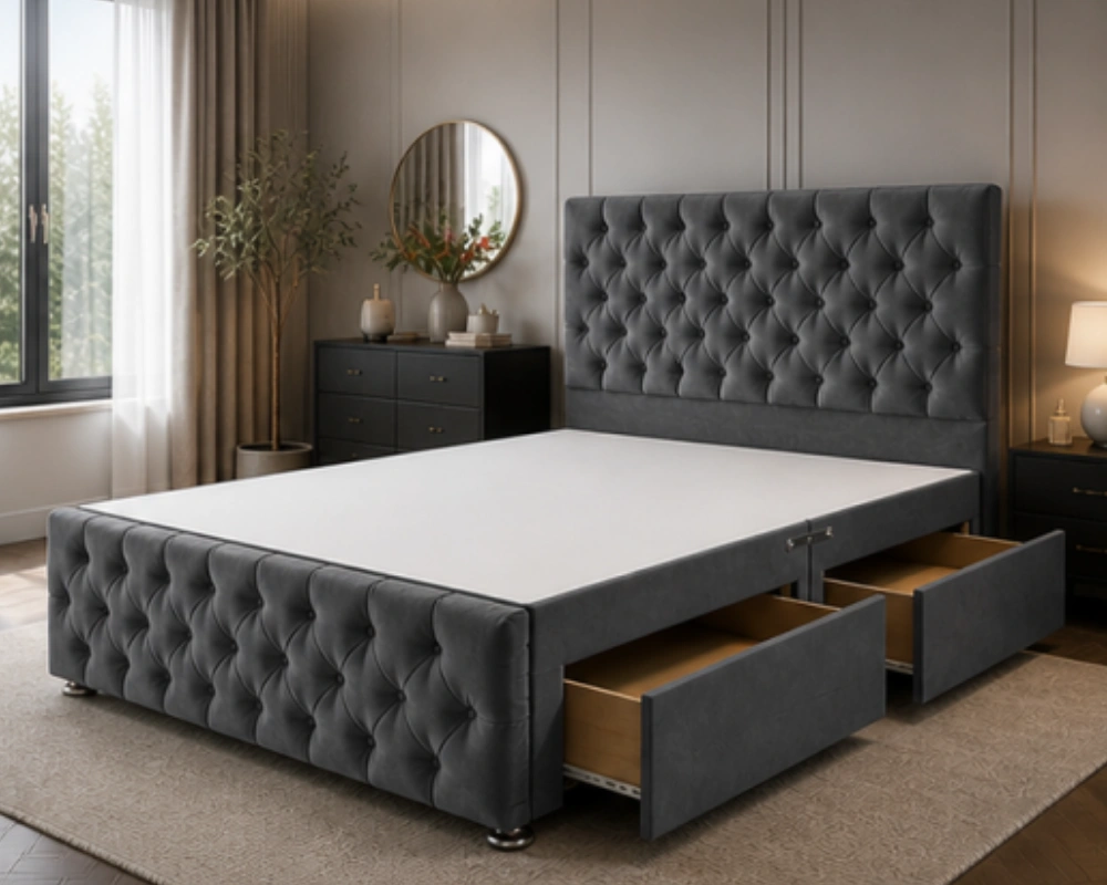 39 Royal Divan Bed – Elegant Comfort Bed Elegant King Size Divan Bed Frame – Strong & Stylish Design - Image 1