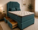 Double Divan Bed with Modern Style - Bed with Drawers - Image 2