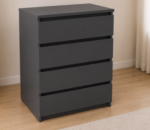 Premium Wooden Bedroom Cabinet - Chest of 4 Drawers - Image 4
