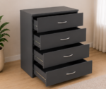 Chest of 4 Drawers - Luxury Storage Chest of 4 Drawers - Stylish Wooden Furniture - Image 2