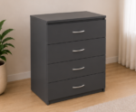 Chest of 4 Drawers - Luxury Storage Chest of 4 Drawers - Stylish Wooden Furniture - Image 4