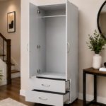 Stylish Two Door Wardrobe with Two Drawers