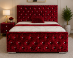 Florida Red King Size Bed with Modern Headboard - Stylish Florida King Size Bed with Premium Quality - Image 2