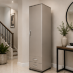 Classic One Door Wardrobe with Two Drawers - Image 3