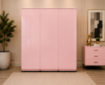 Wooden Wardrobe with 2 Drawers - Wardrobe with 2 Mirrors - 6 Door Wardrobe - Image 4