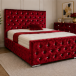 Florida Red King Size Bed with Modern Headboard - Stylish Florida King Size Bed with Premium Quality