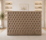 14. Ambassador Velvet Double Bed Frame - Image 4
