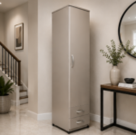 Classic One Door Wardrobe with Two Drawers - Image 4