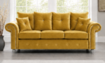 Ashwin 3 Seater Sofa – Gold Fabric