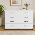 Chest of 4+4 Drawers -  Stylish Wooden Storage - Spacious Bedroom Side Cabinet - Image 3