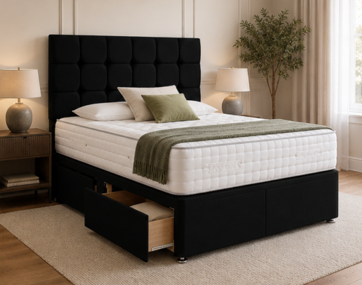 44 Handmade Double Divan Bed – Classic & Durable Design - Image 1
