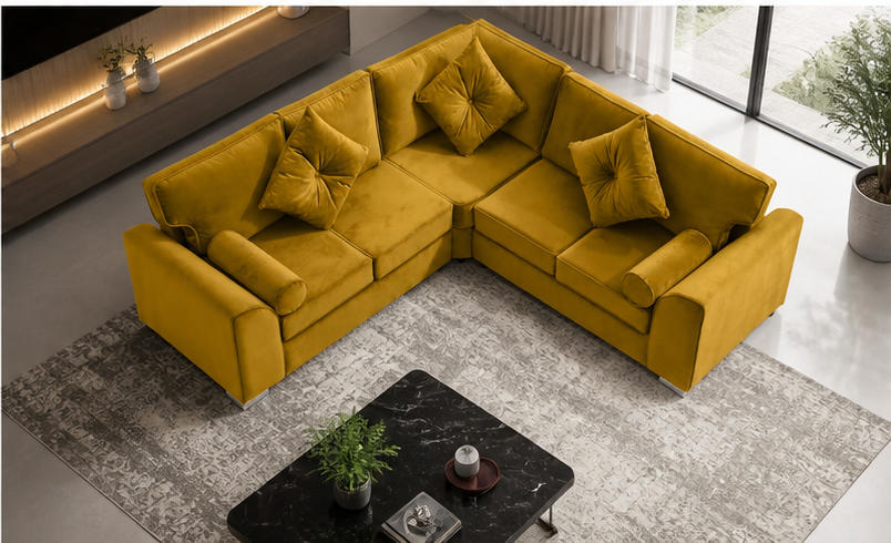 44 Luxury Dylan 5 Seater Corner Sofa – Stylish & Durable Design - Image 1