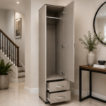 Classic One Door Wardrobe with Two Drawers