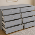 Chest of 4+4 Drawers - Stylish Wooden Storage Drawers - Designer Bedroom Chest