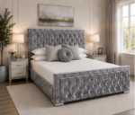 King Size Bed Frame - Hilton King Size Bed – Grey Stylish Comfortable Bed