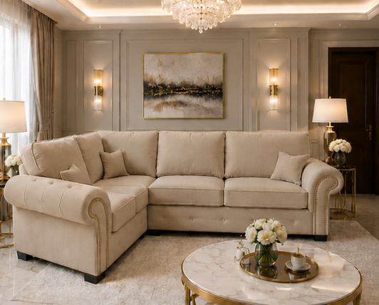 46 Comfortable 4 Seater Sofa - Stylish Ashwin Sofa - Spacious 4 Seater Sofa - Image 1