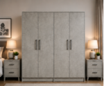 Durable 4 Door Wardrobe – Stylish Wooden Wardrobe - Spacious 4 Door Wardrobe – Luxury Family Storage Solution - Image 4