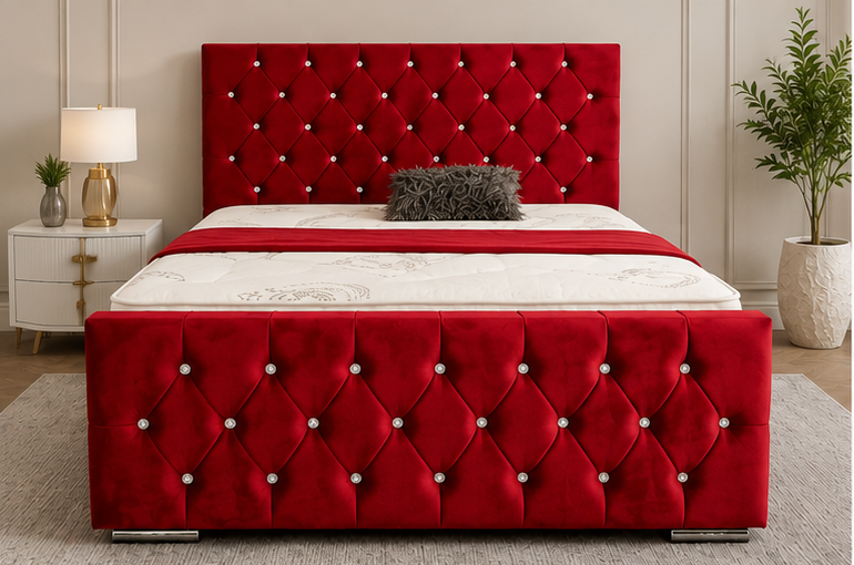 5 Florida Wooden Double Bed with Luxury Comfort - Image 1