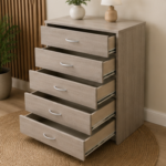 Chest of 5 Drawers - Premium Wooden Storage Drawers